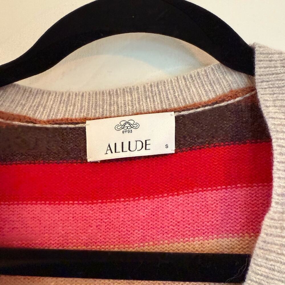 Allude Ruffled Striped Colorful Cardigan - Picture 3 of 6